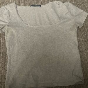 Brandy Melville Light Gray Short Sleeve Top